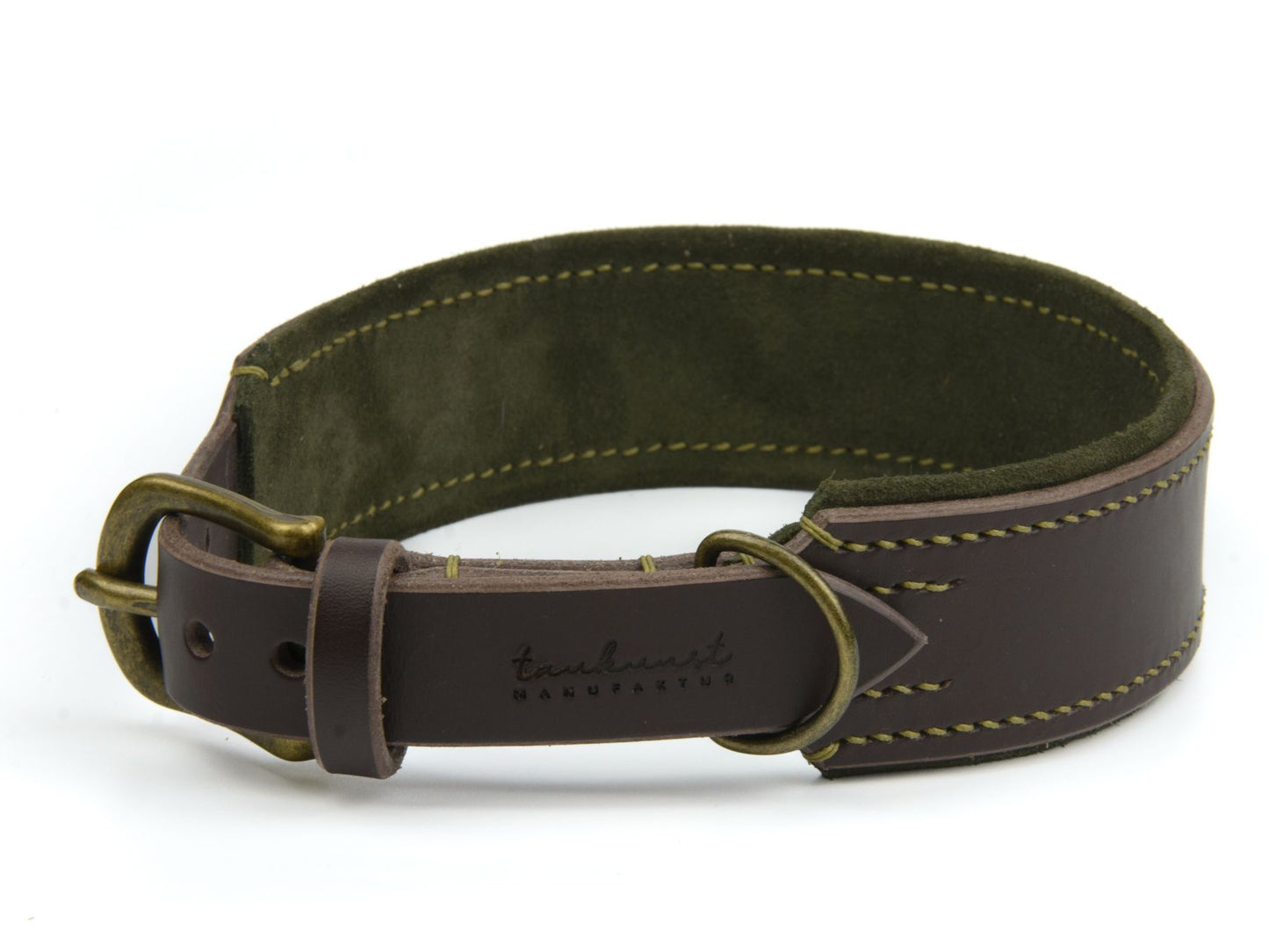 Lederhalsband 'Wildfang' Dunkelbraun