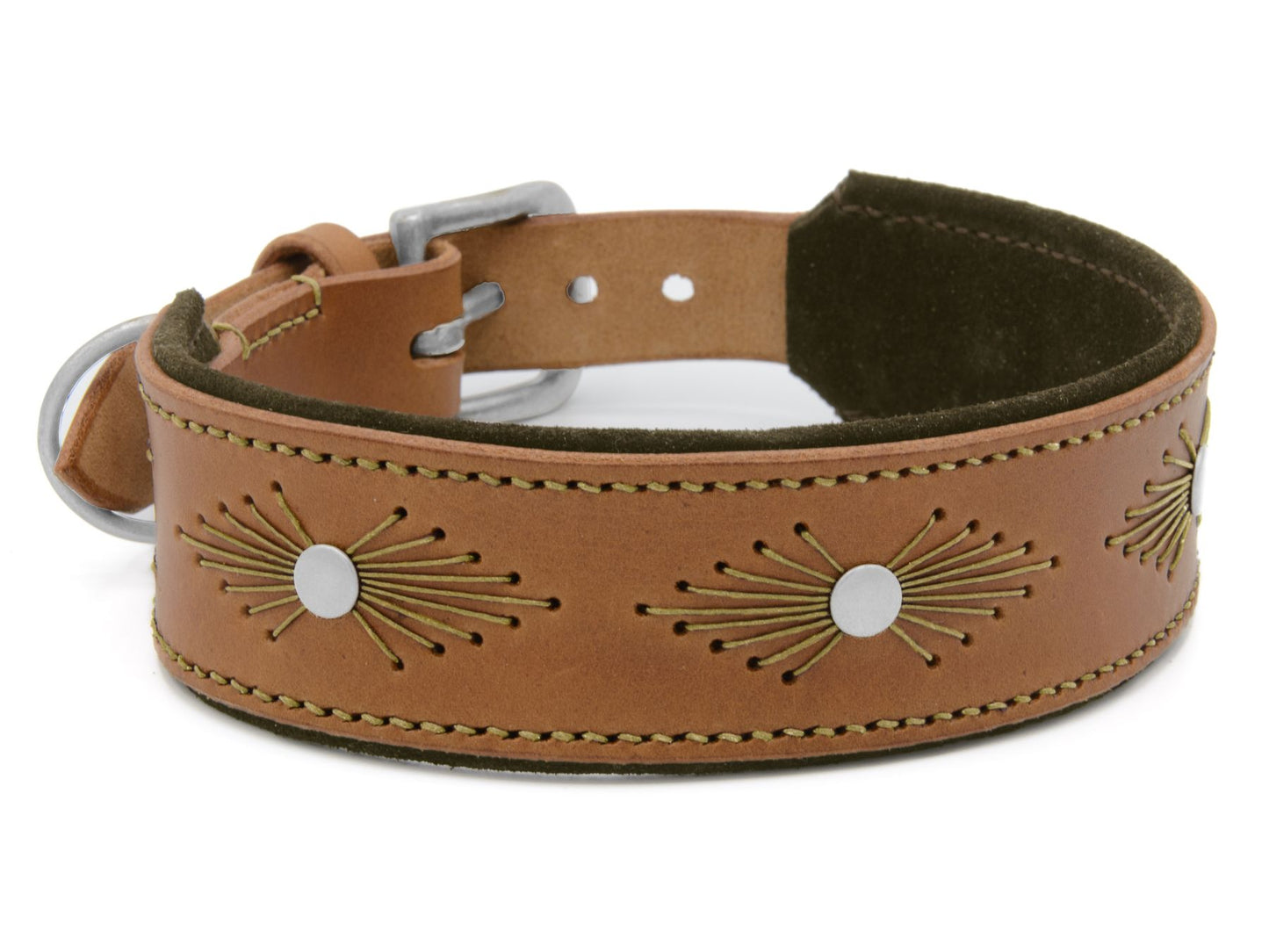 Lederhalsband 'Woodstock' Camel