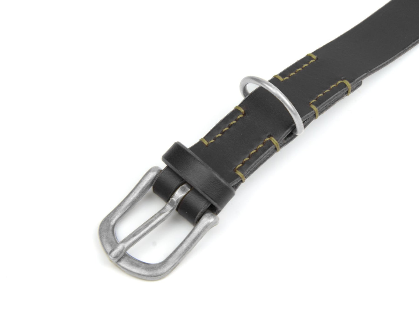 Lederhalsband 'Waldgeist' Schwarz