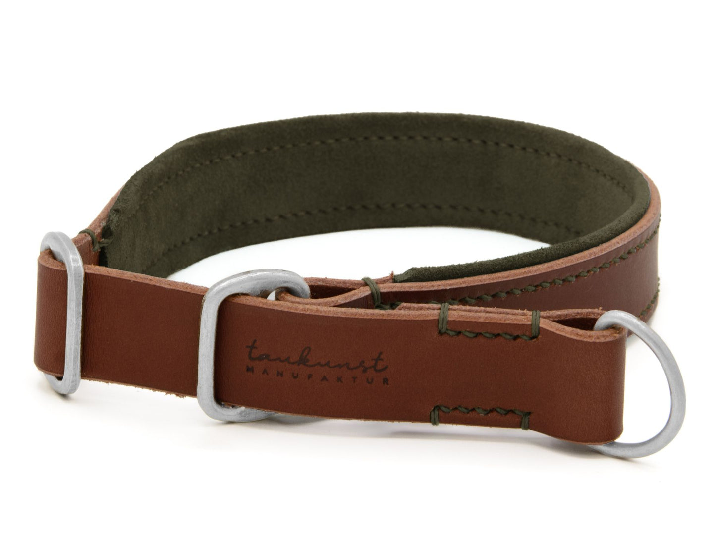 Zugstopp-Lederhalsband 'Wildfang' Braun