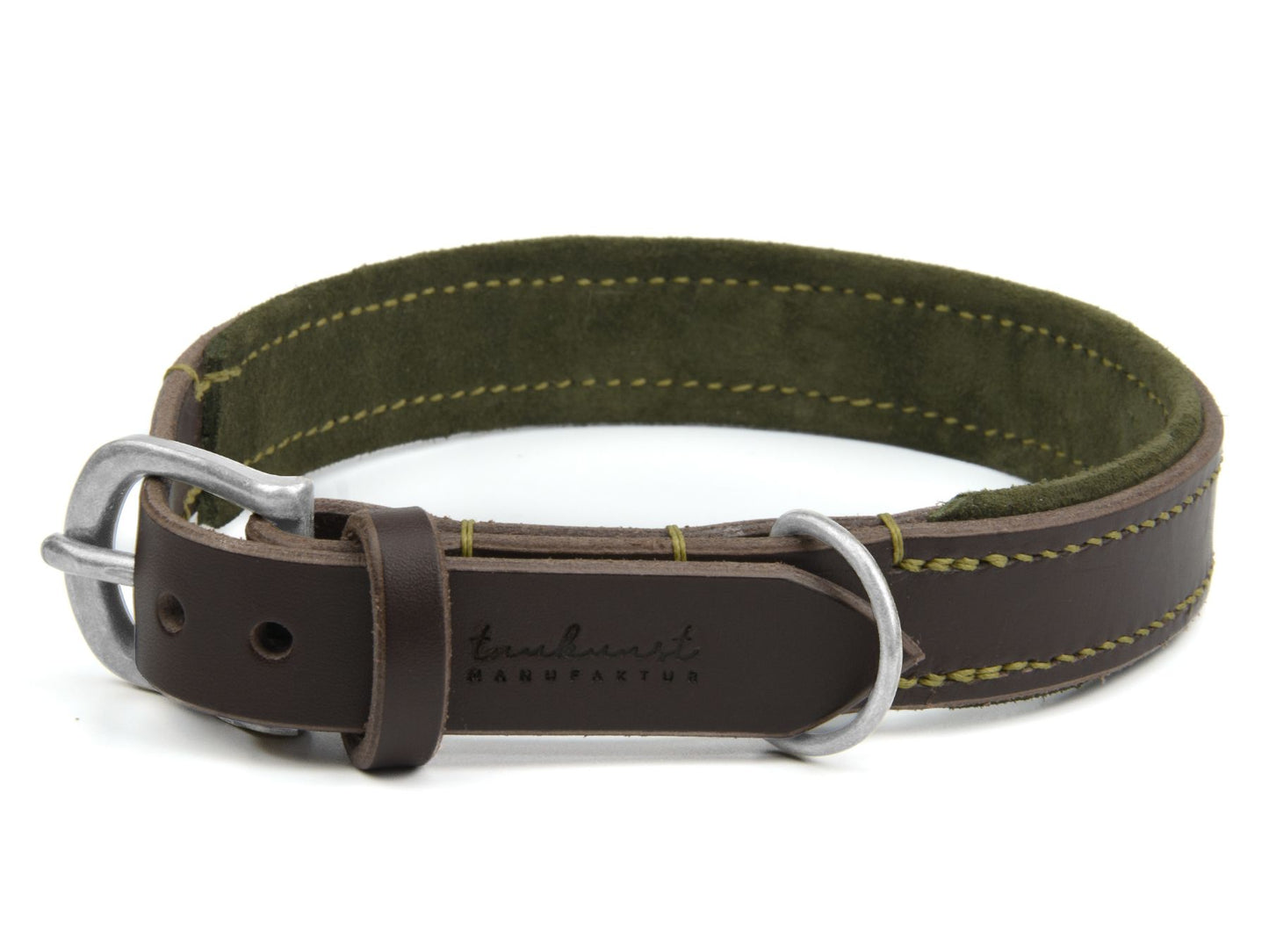 Lederhalsband 'Wildfang' Dunkelbraun