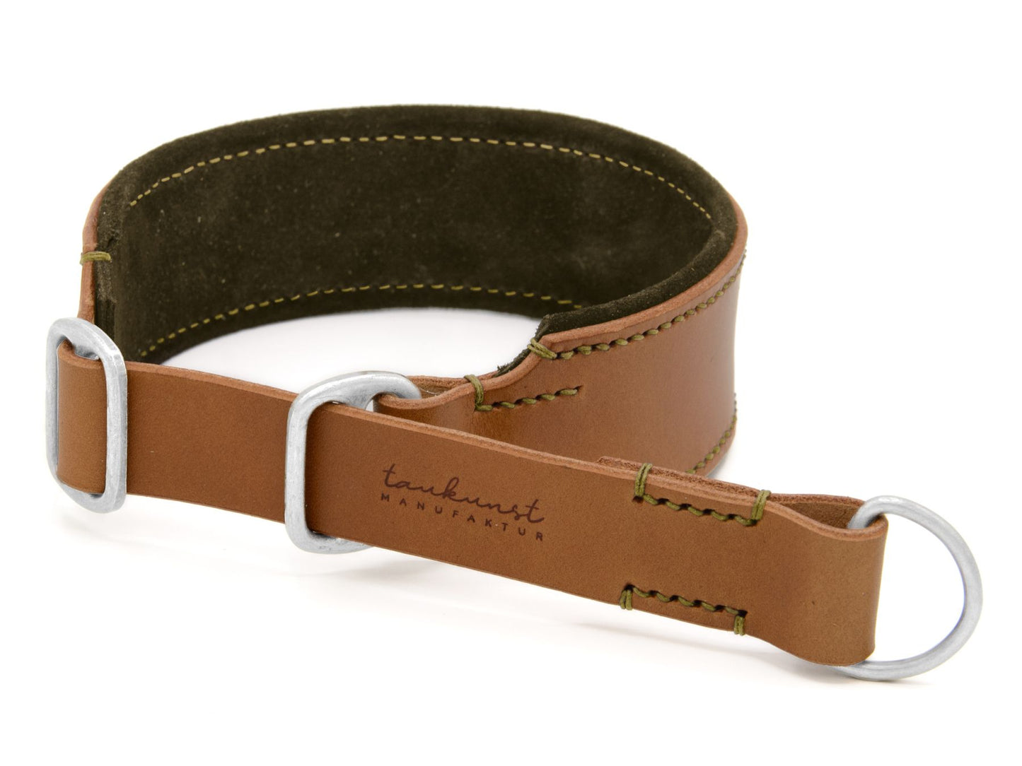 Zugstopp-Lederhalsband 'Wildfang' Camel