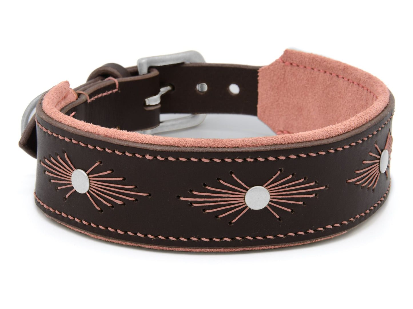 Lederhalsband 'Woodstock' Dunkelbraun