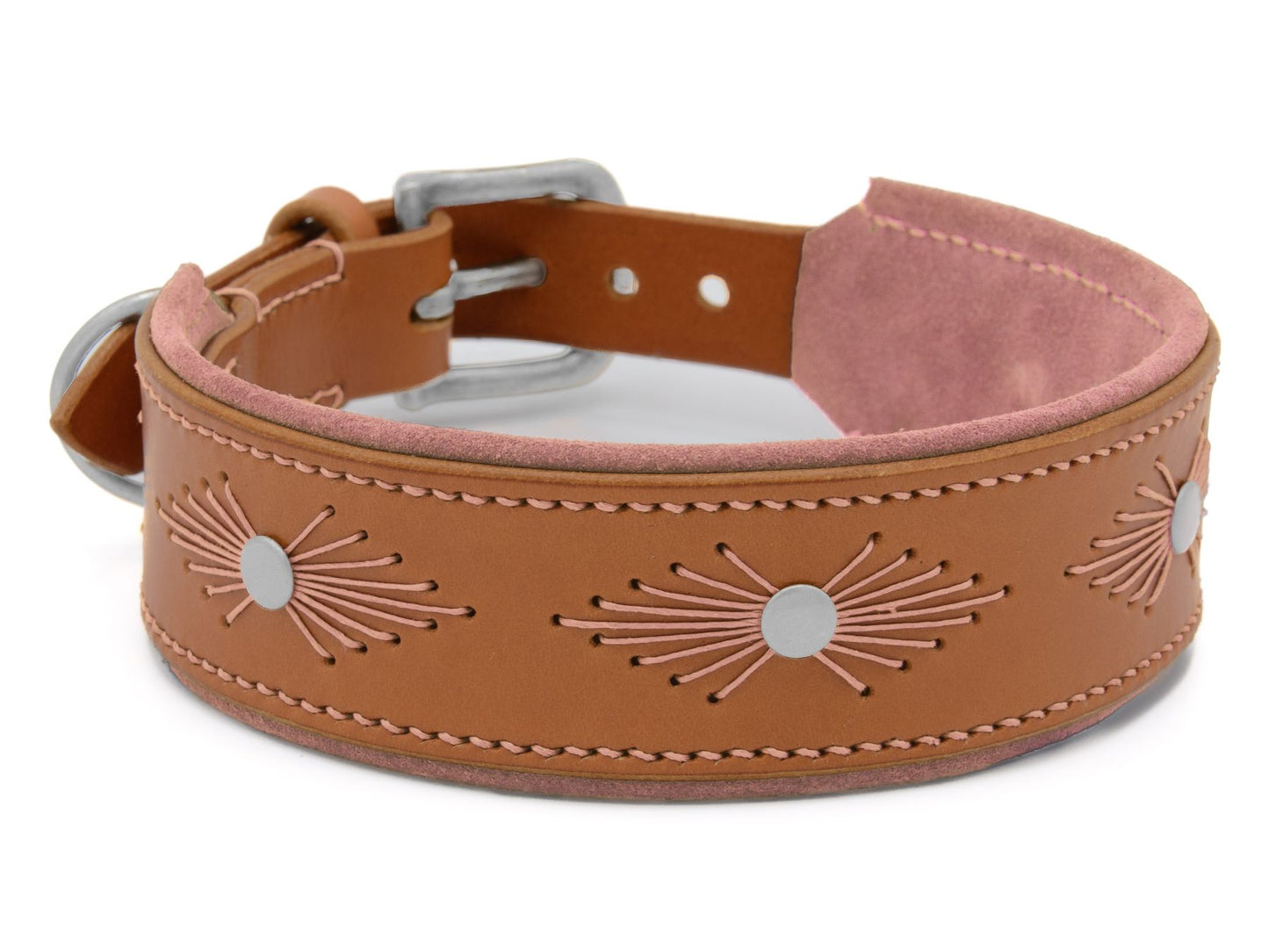 Lederhalsband 'Woodstock' Cognac
