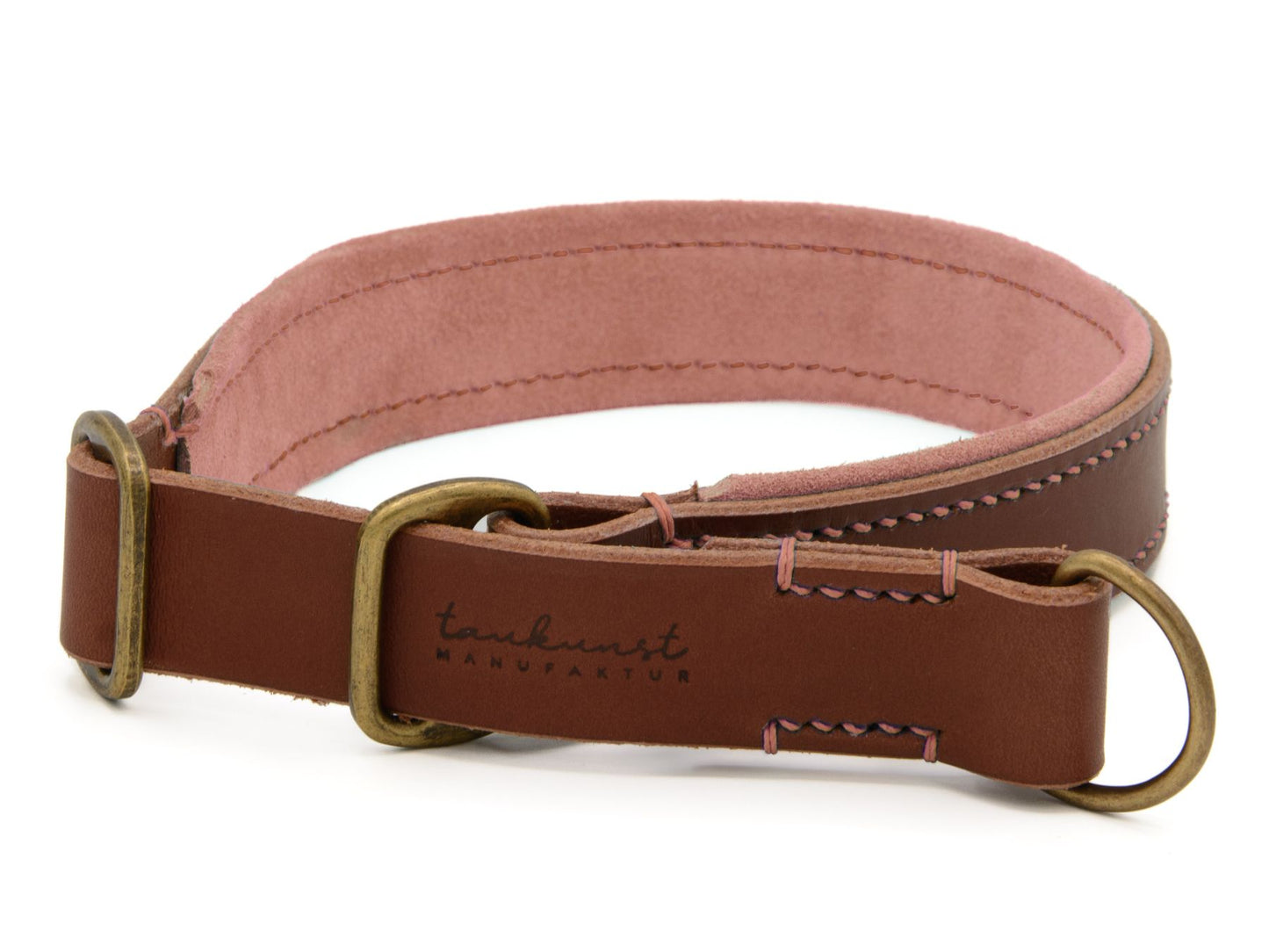 Zugstopp-Lederhalsband 'Wildfang' Braun