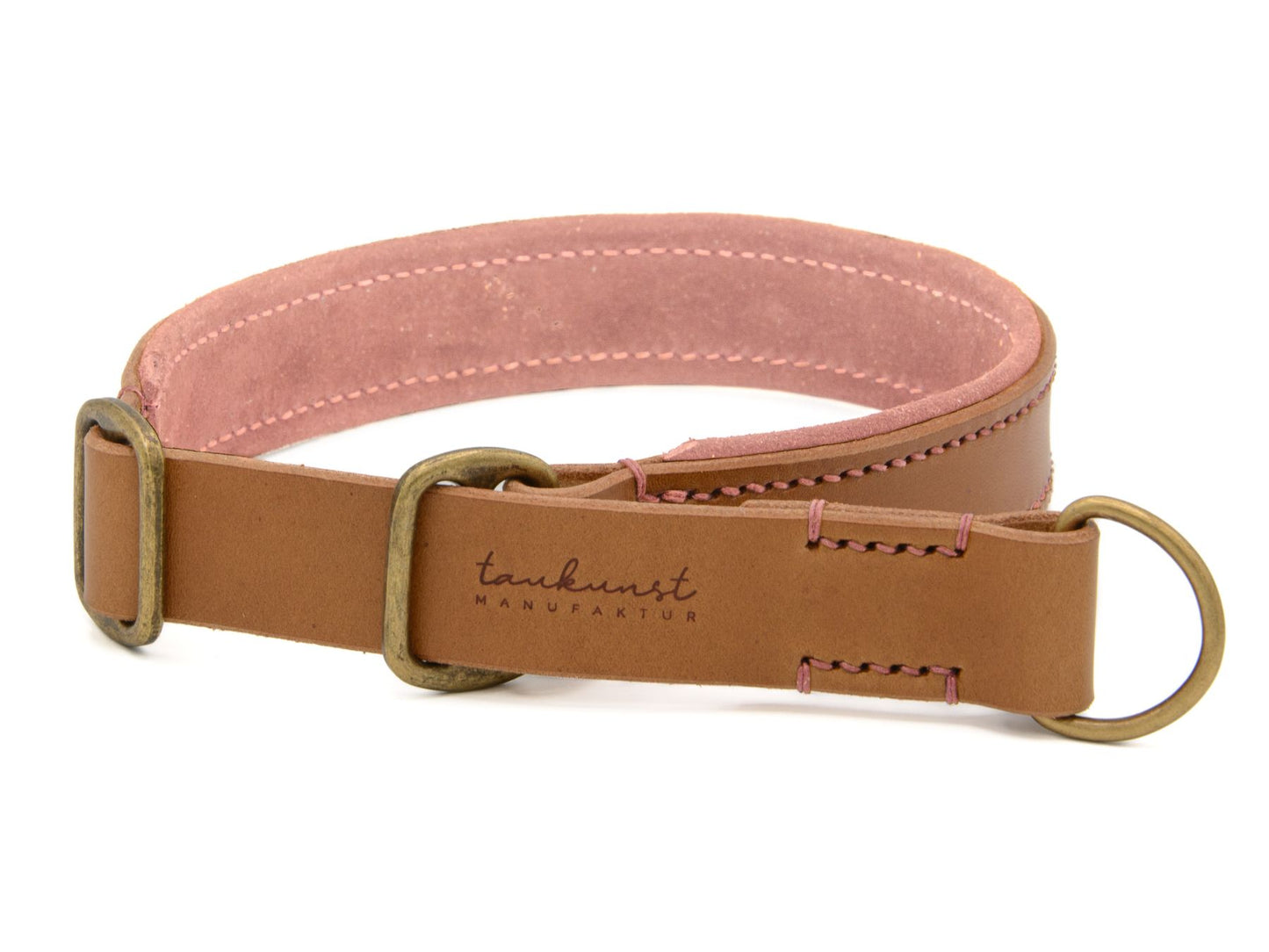 Zugstopp-Lederhalsband 'Wildfang' Camel