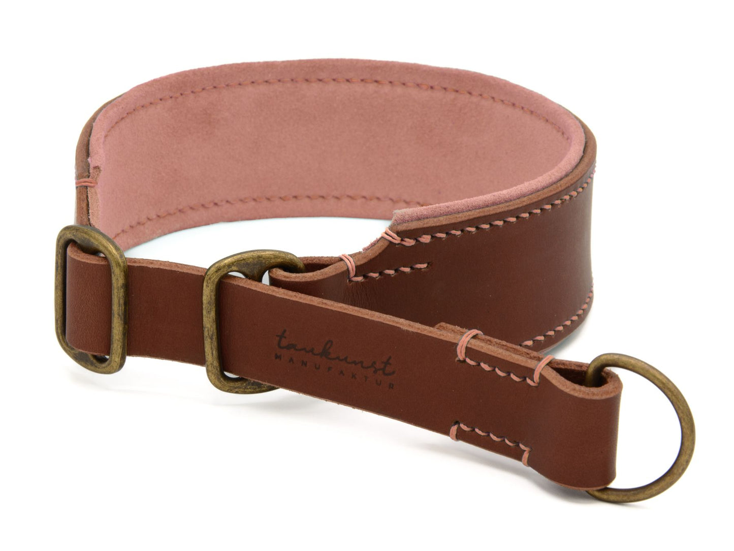 Zugstopp-Lederhalsband 'Wildfang' Braun