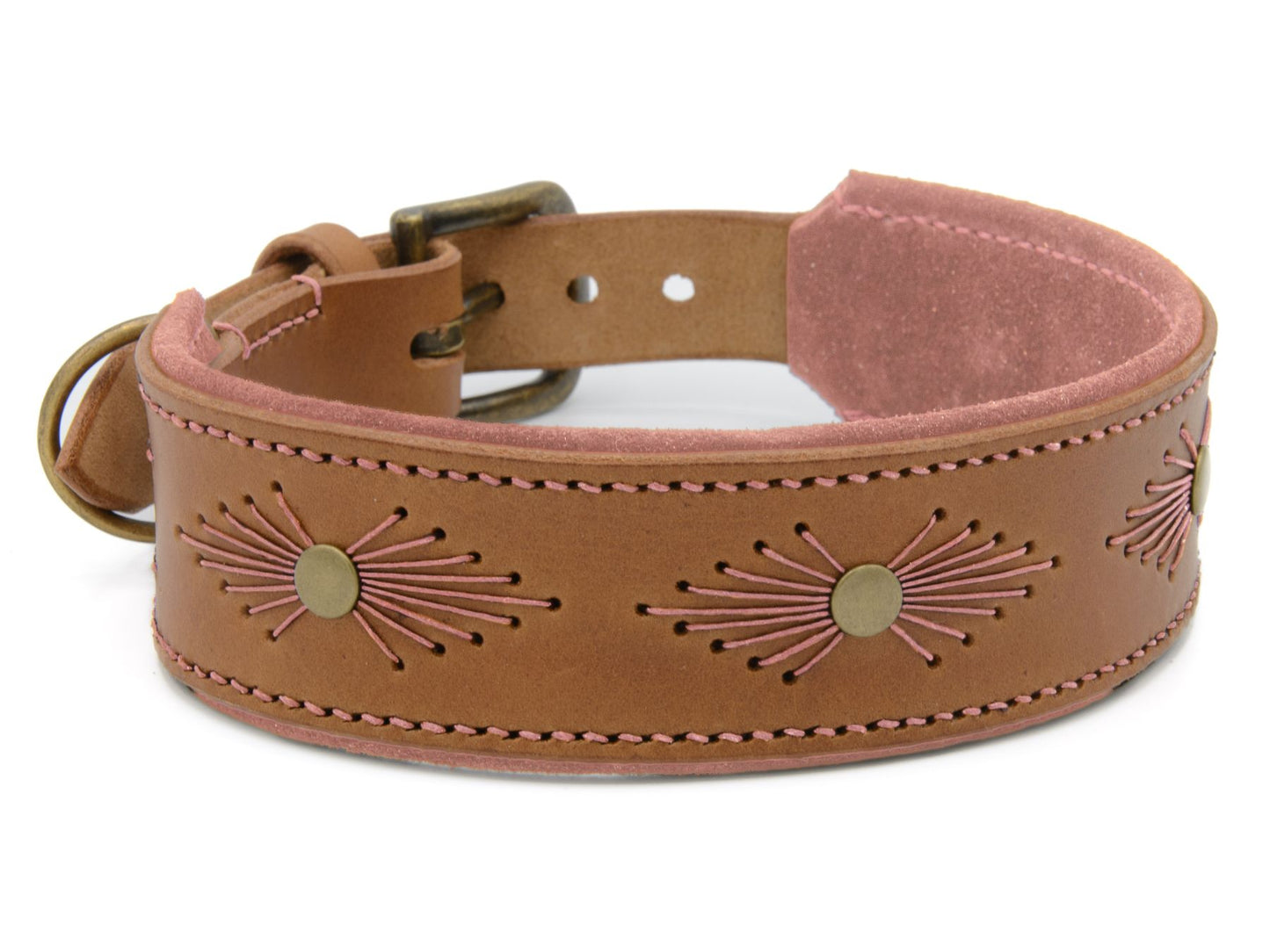 Lederhalsband 'Woodstock' Camel