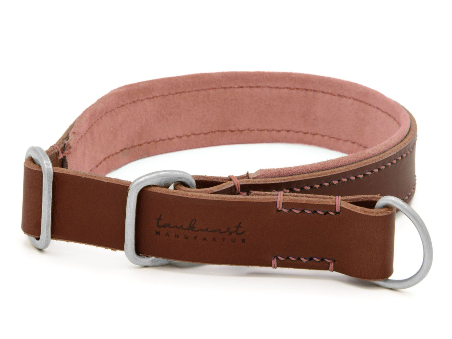 Zugstopp-Lederhalsband 'Wildfang' Braun
