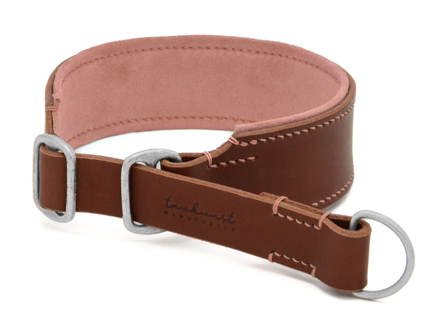 Zugstopp-Lederhalsband 'Wildfang' Braun