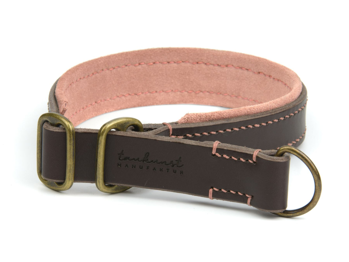 Zugstopp-Lederhalsband 'Wildfang' Dunkelbraun