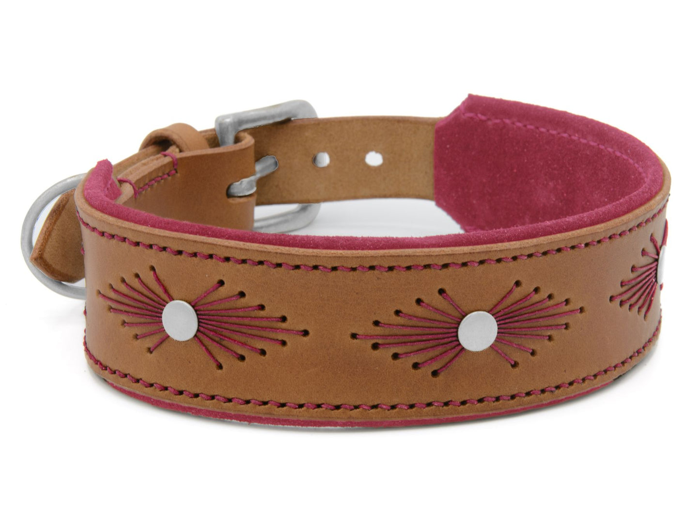 Lederhalsband 'Woodstock' Camel