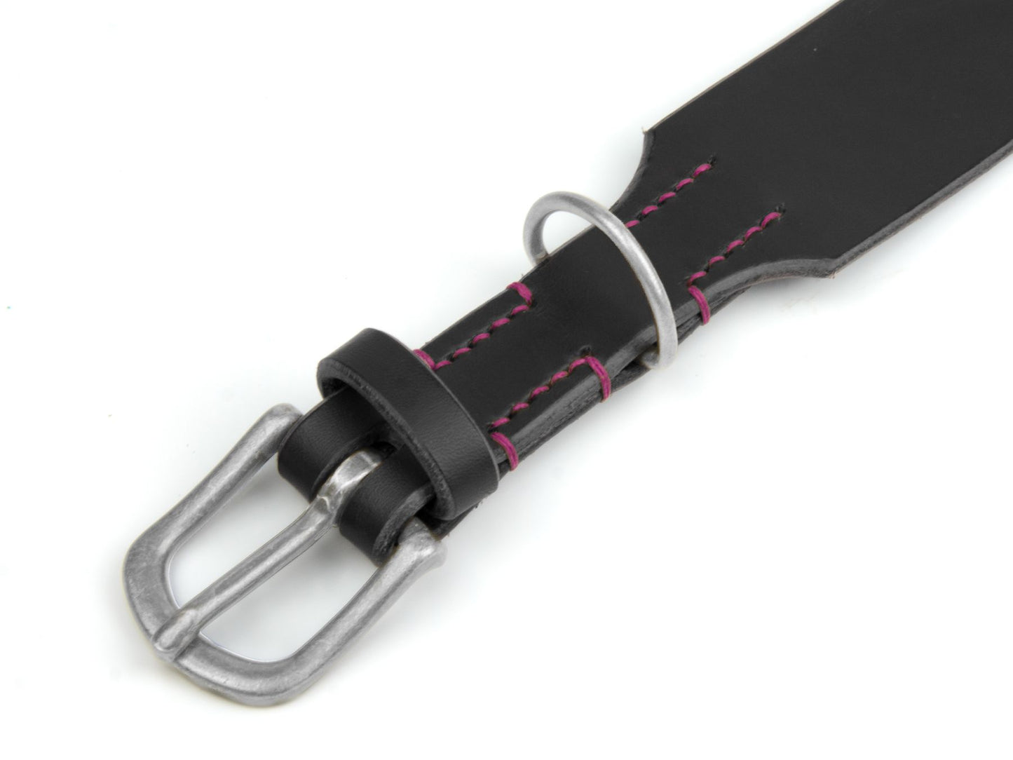 Lederhalsband 'Waldgeist' Schwarz