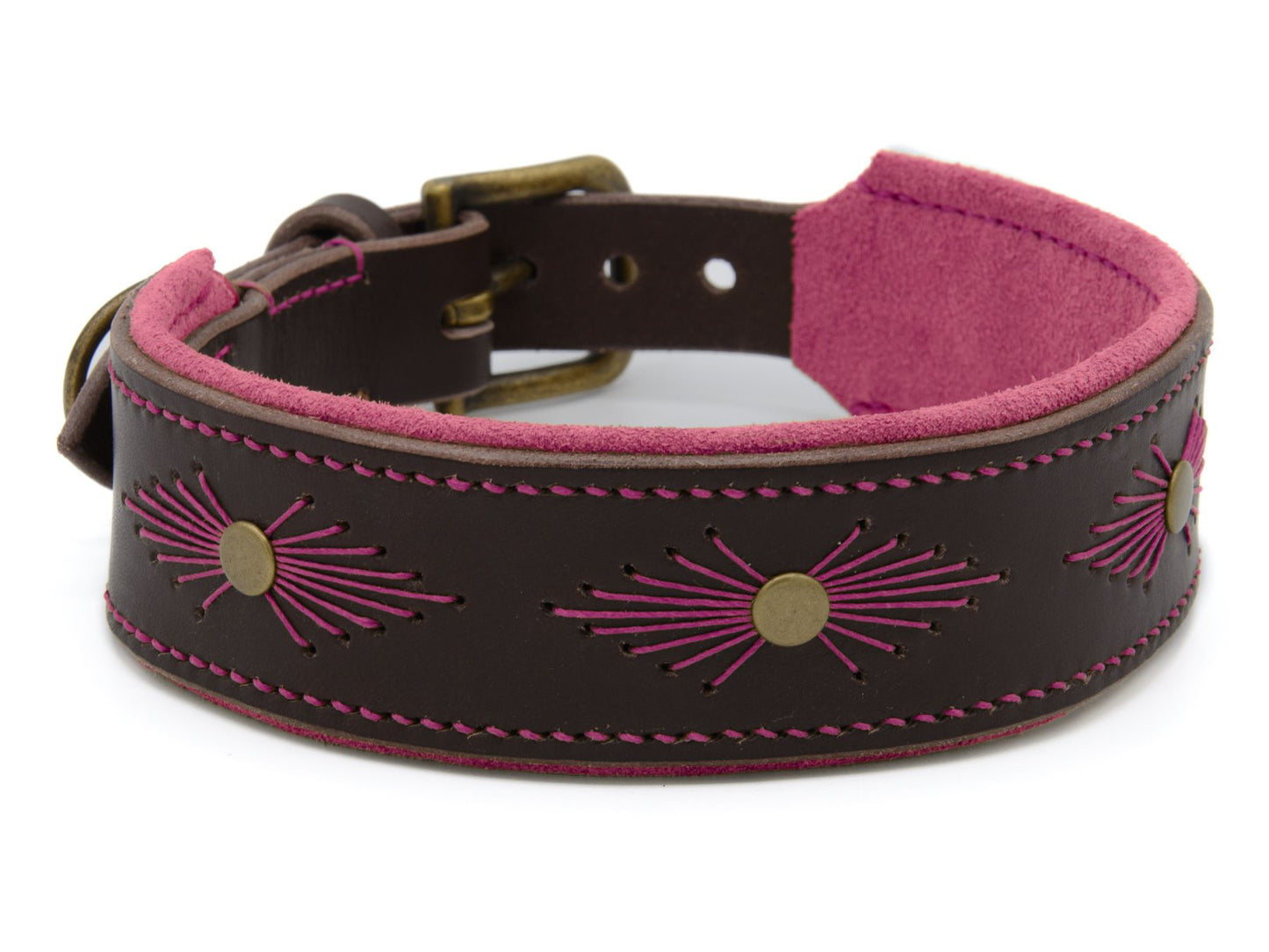Lederhalsband 'Woodstock' Dunkelbraun