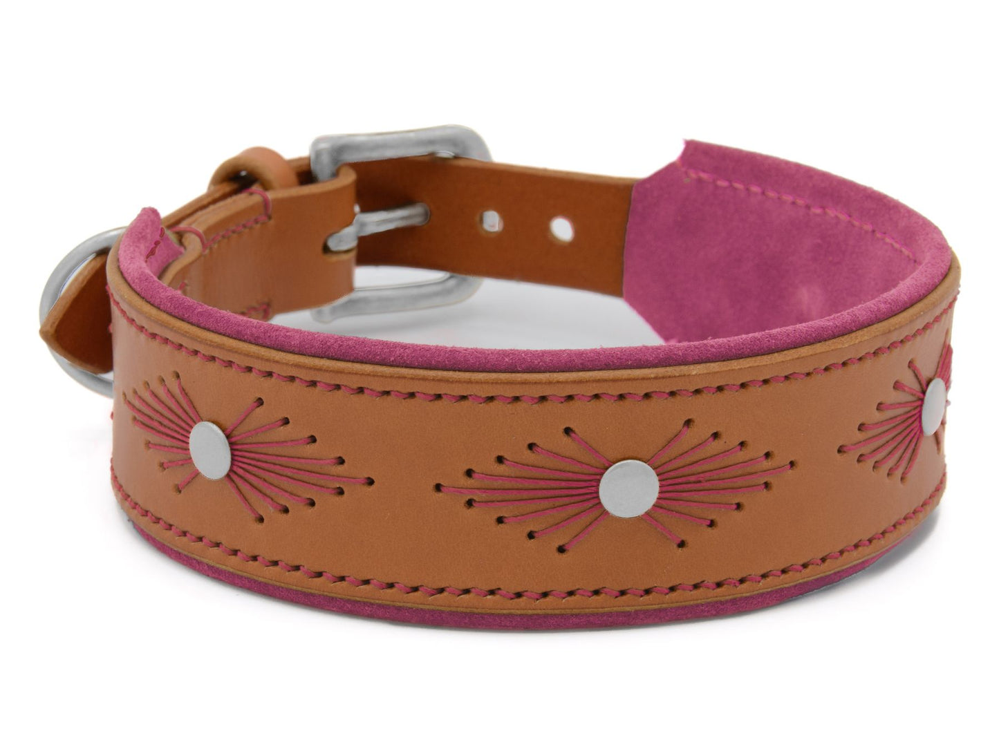 Lederhalsband 'Woodstock' Cognac