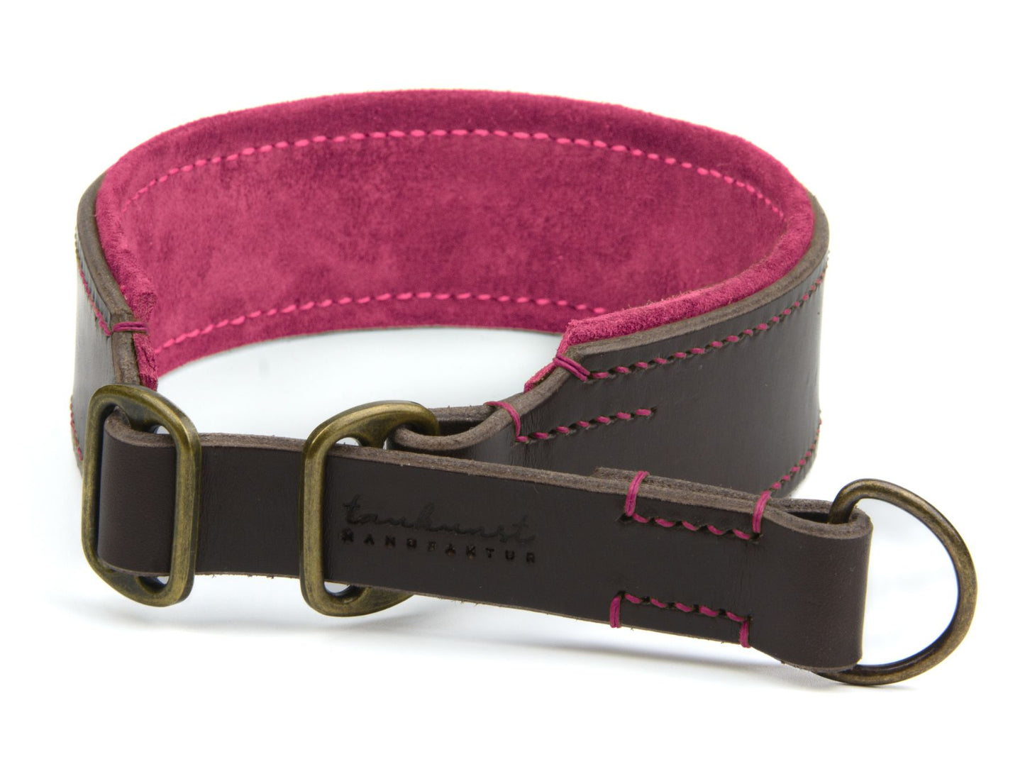 Zugstopp-Lederhalsband 'Wildfang' Dunkelbraun