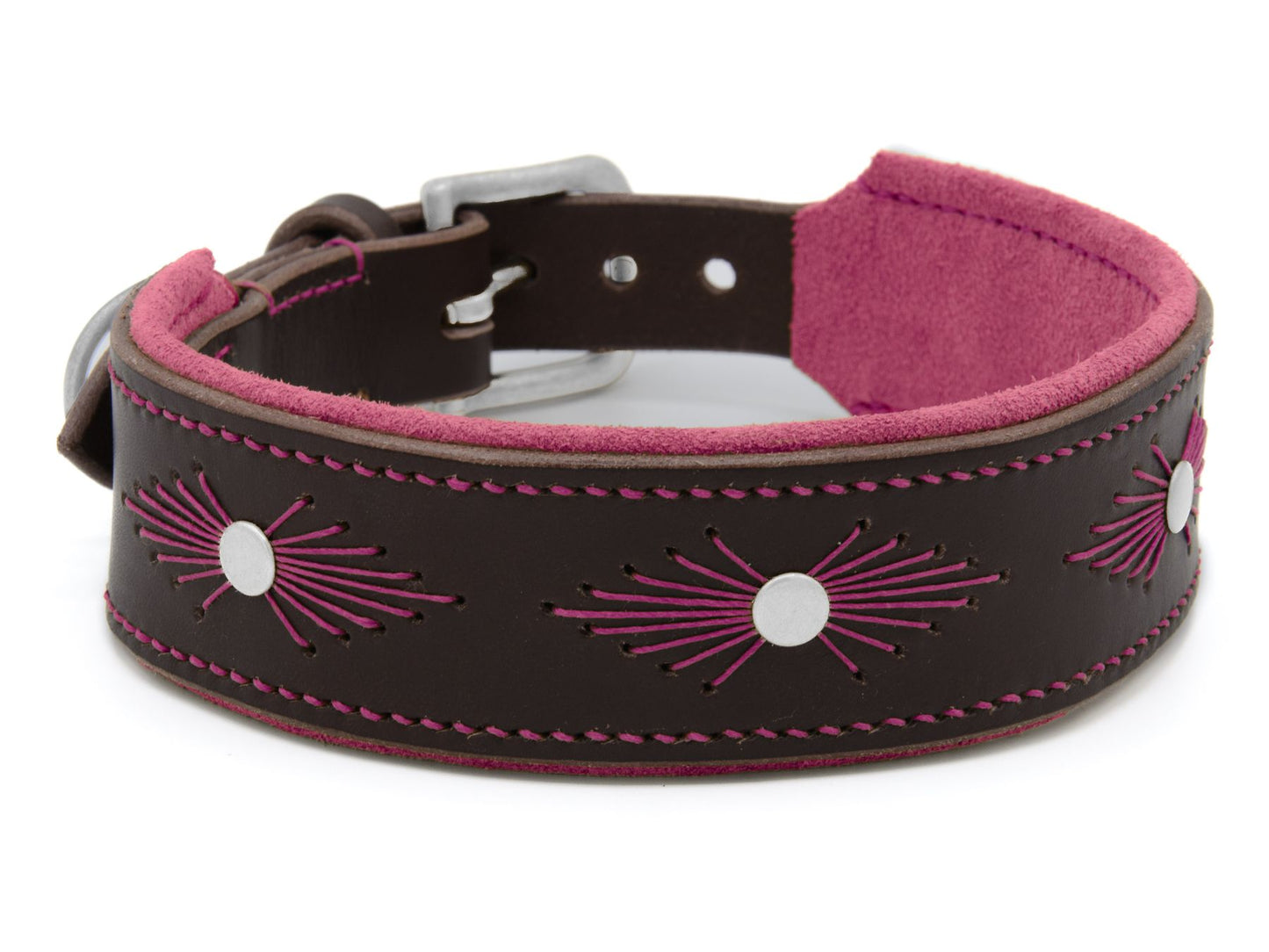 Lederhalsband 'Woodstock' Dunkelbraun