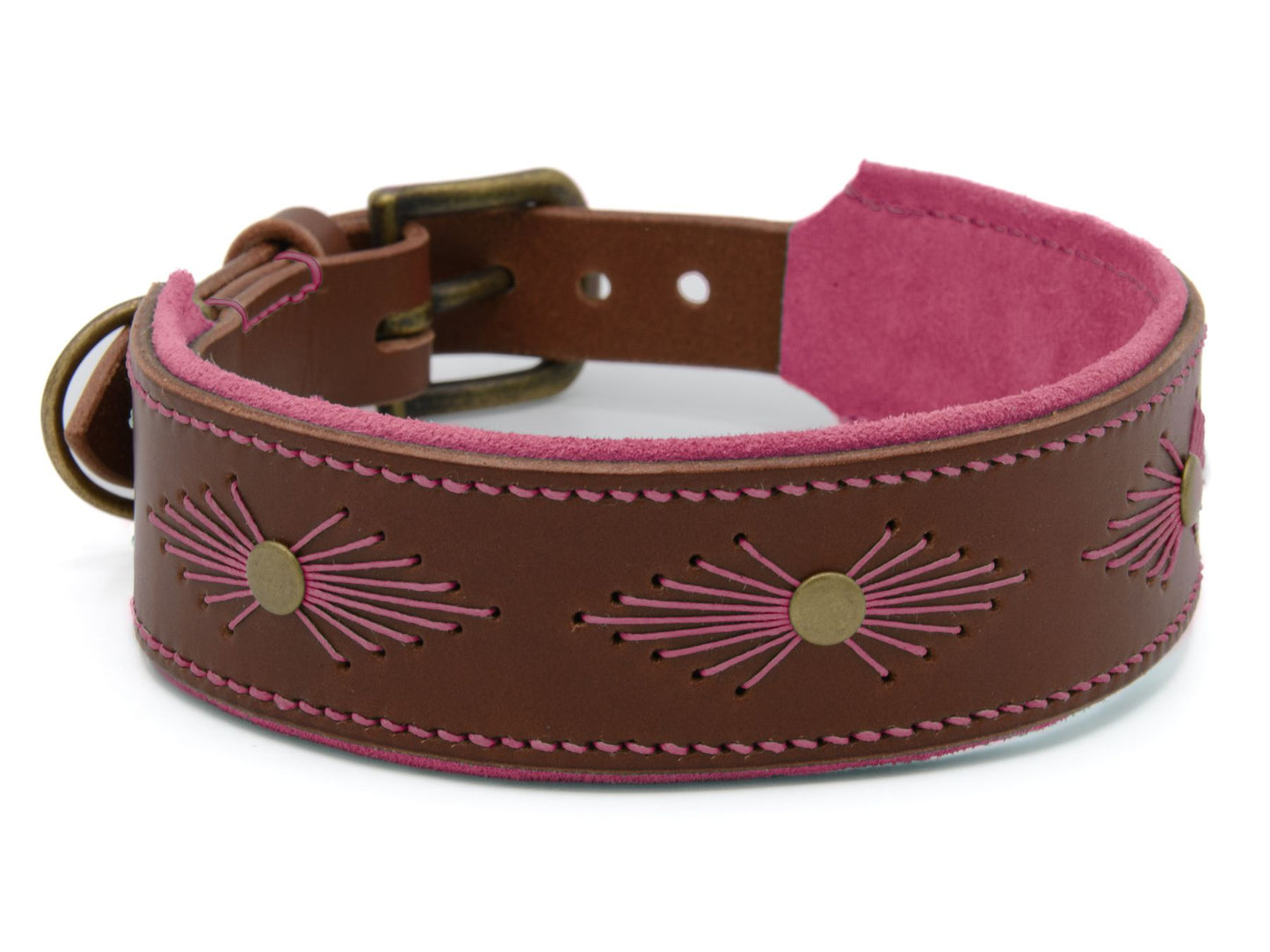 Lederhalsband 'Woodstock' Braun