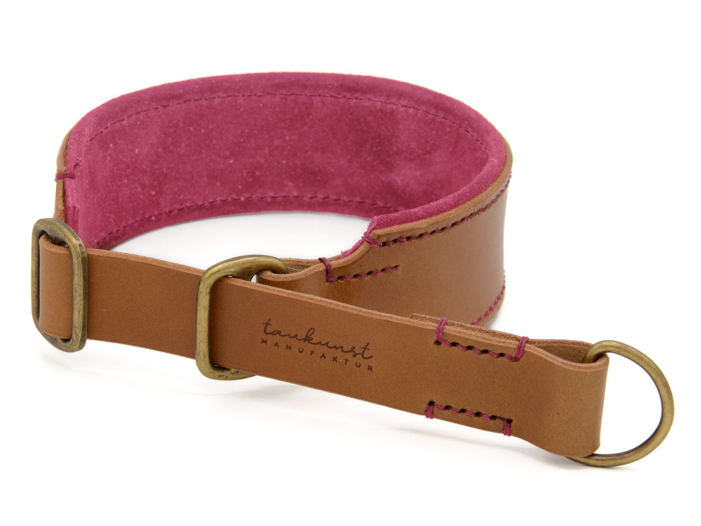 Zugstopp-Lederhalsband 'Wildfang' Camel