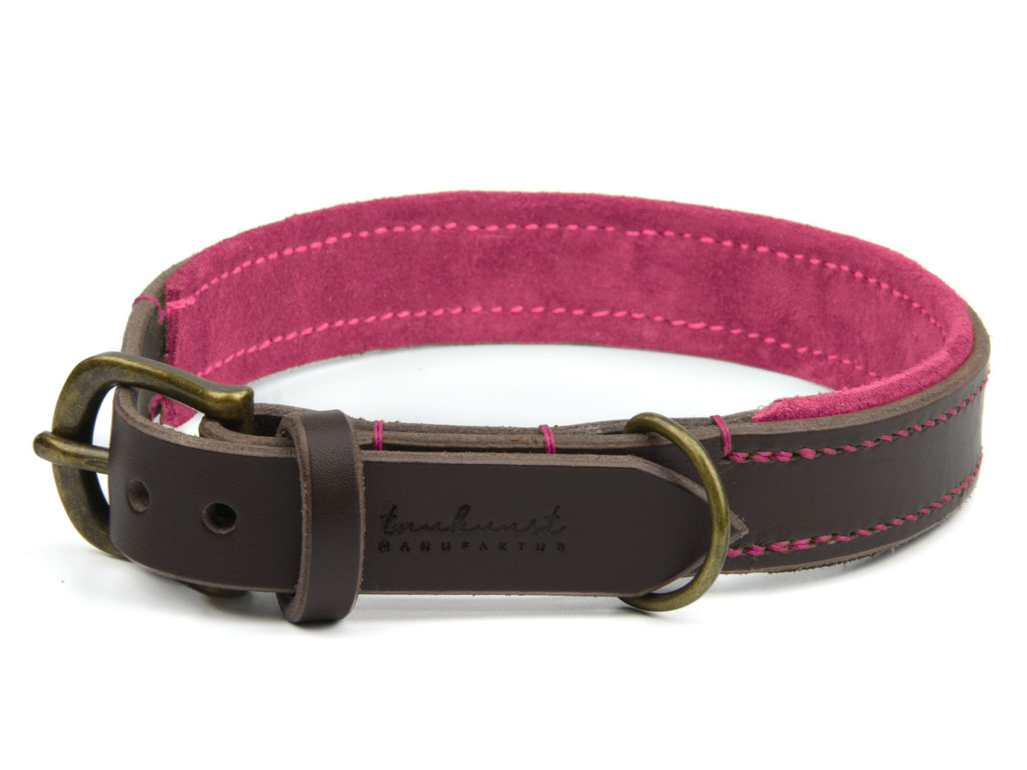 Lederhalsband 'Wildfang' Dunkelbraun