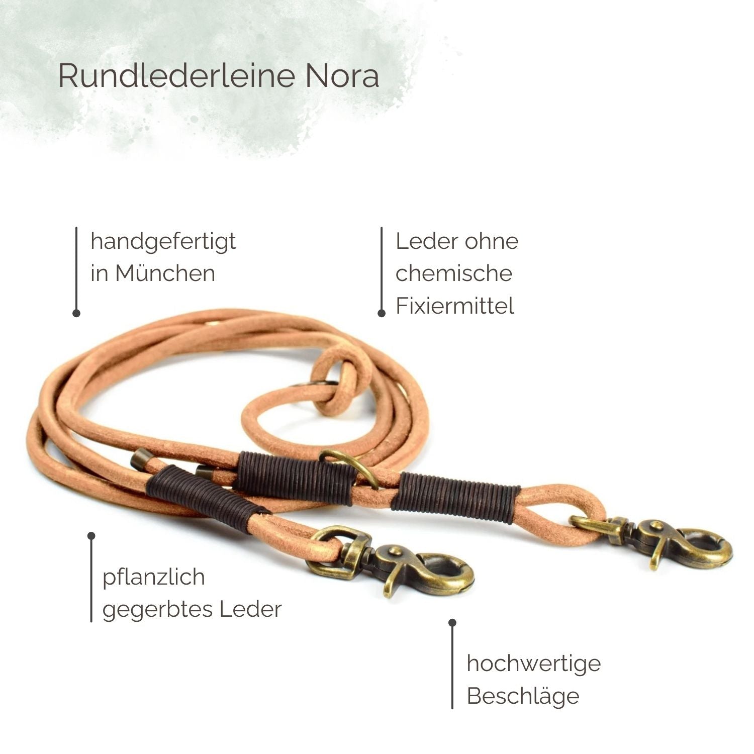 Rundlederleine Nora für Hunde