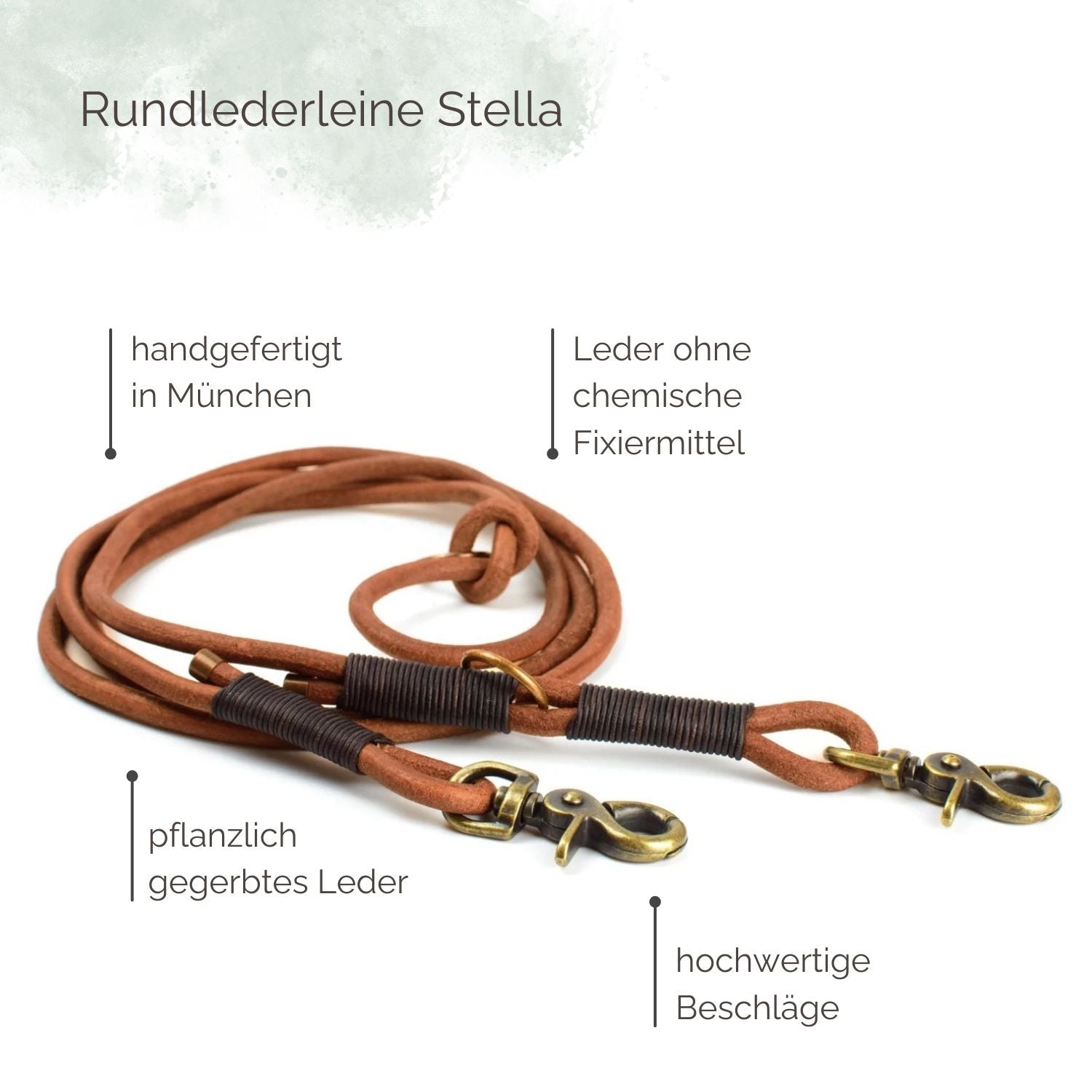 Rundlederleine Stella für Hunde