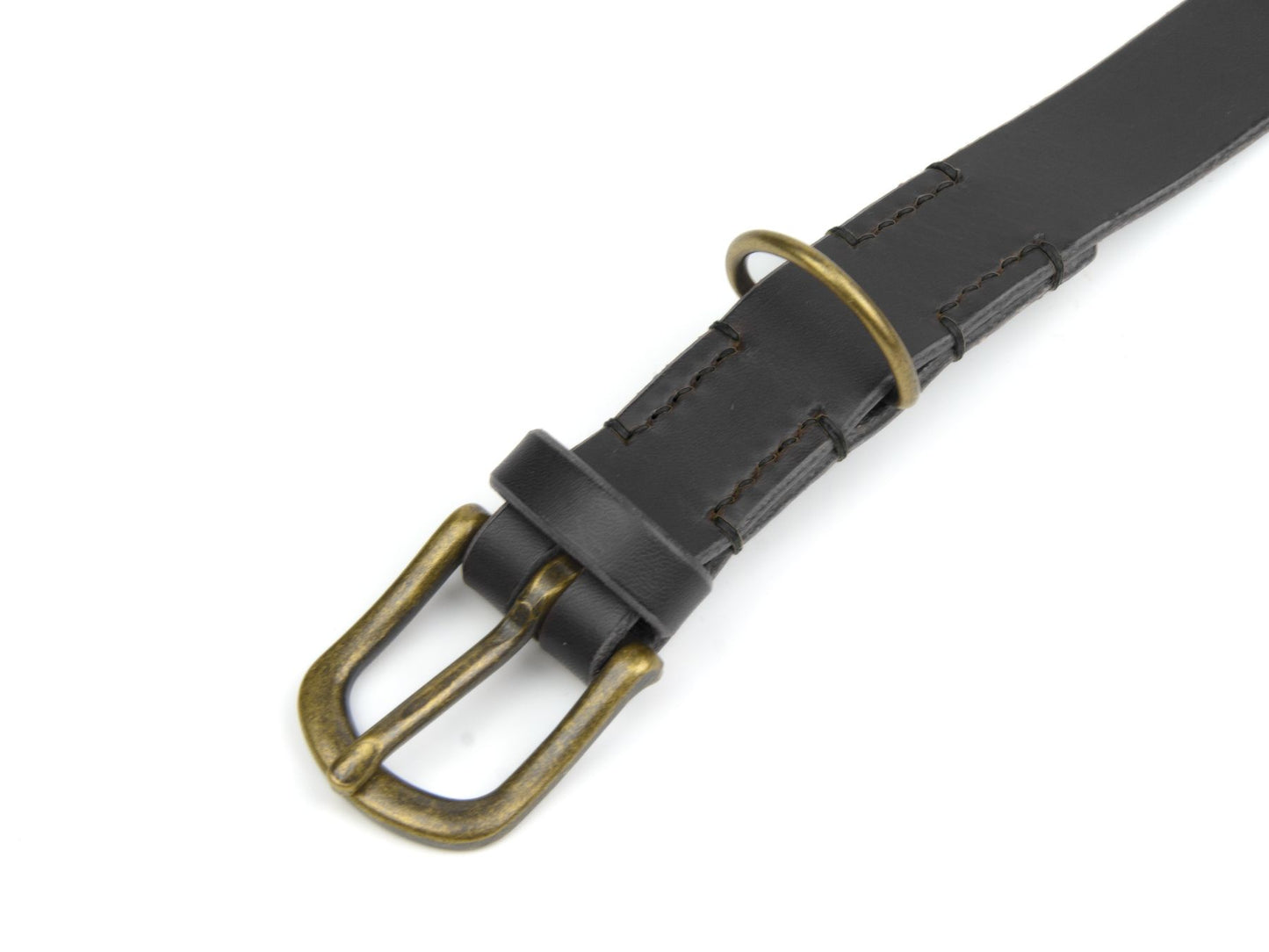 Lederhalsband 'Waldgeist' Schwarz