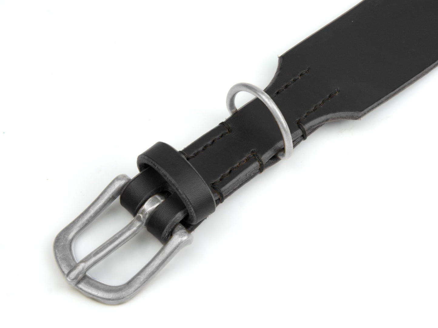 Lederhalsband 'Waldgeist' Schwarz