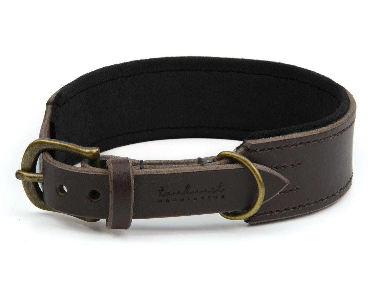 Lederhalsband 'Wildfang' Dunkelbraun