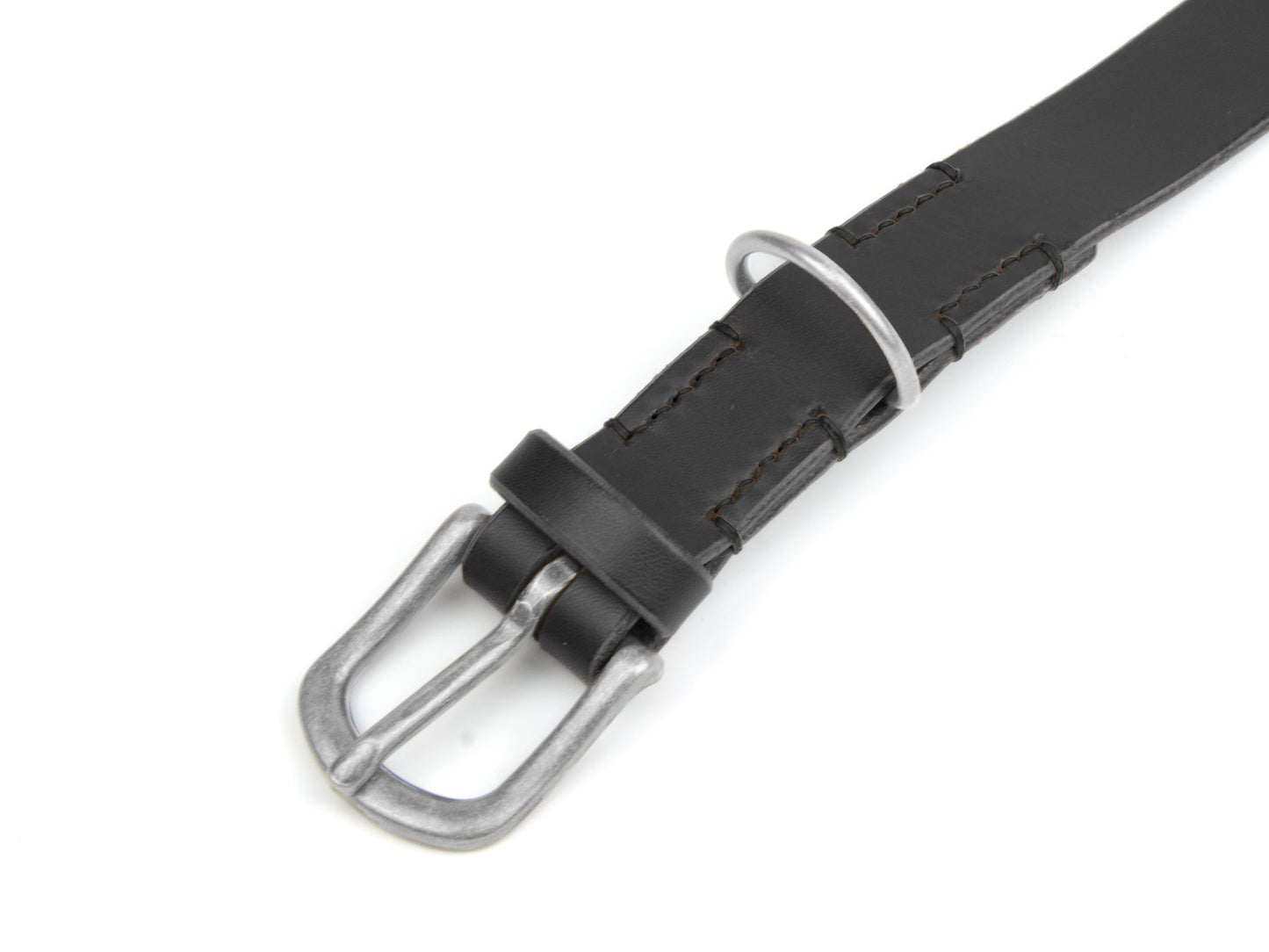 Lederhalsband 'Waldgeist' Schwarz