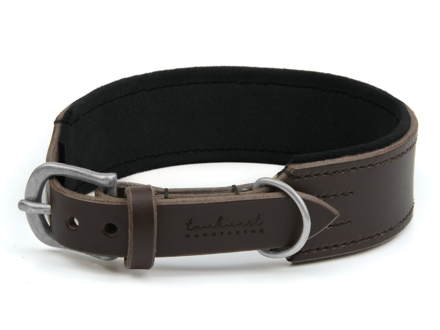 Lederhalsband 'Wildfang' Dunkelbraun
