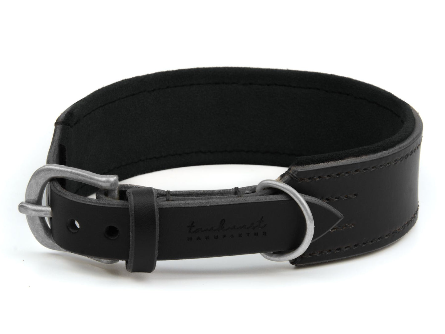 Lederhalsband 'Wildfang' Schwarz
