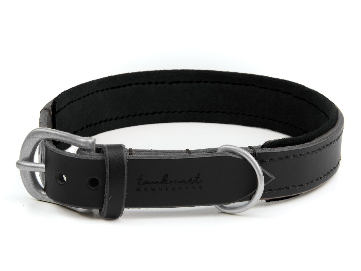 Lederhalsband 'Wildfang' Schwarz