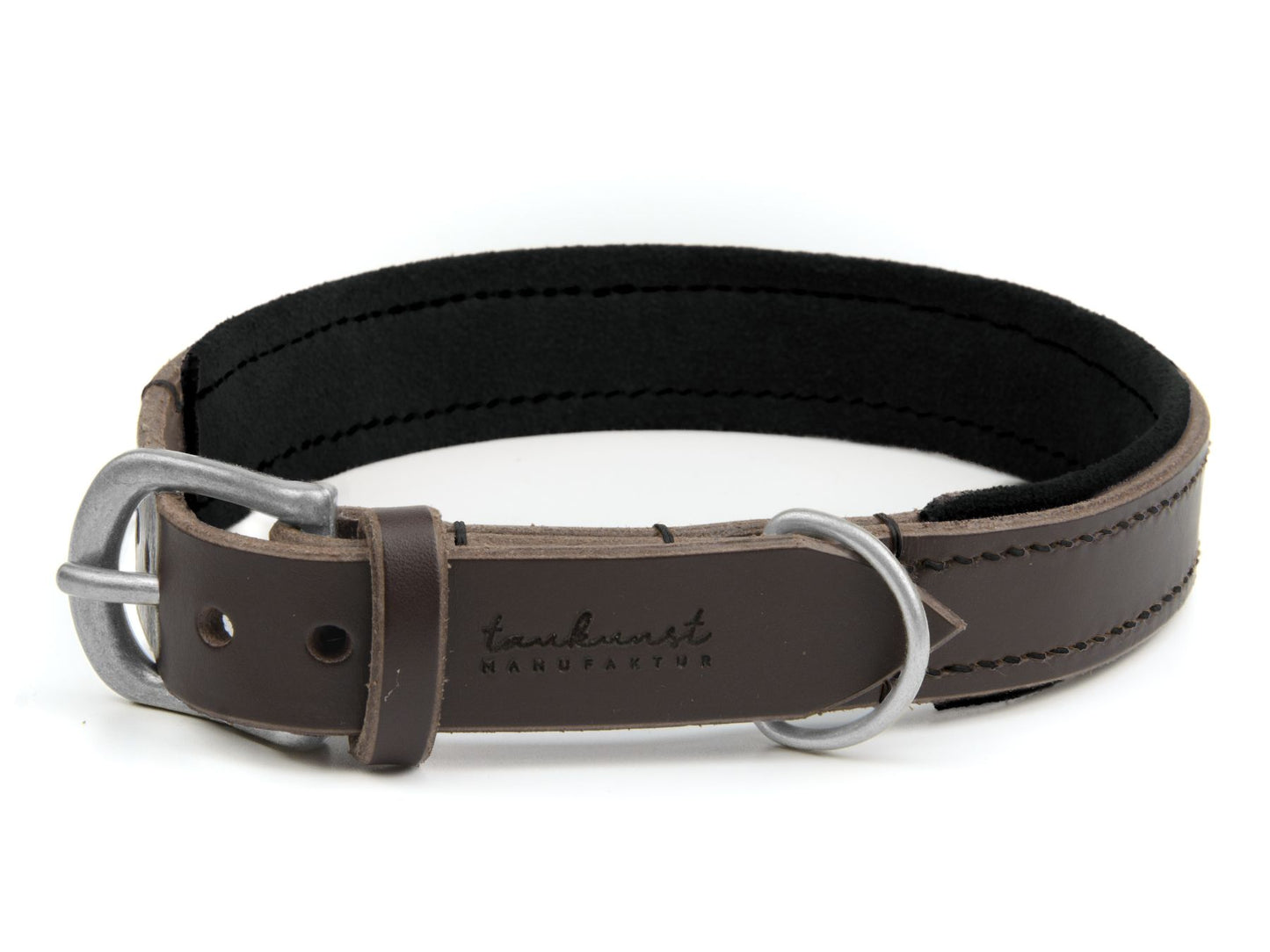 Lederhalsband 'Wildfang' Dunkelbraun