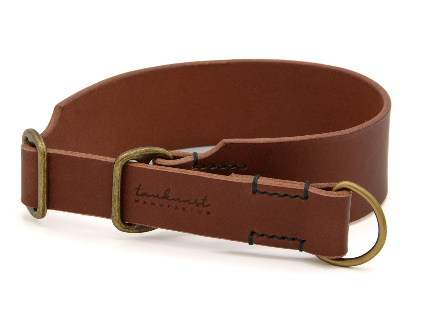 Zugstopp-Lederhalsband 'Waldgeist' Braun