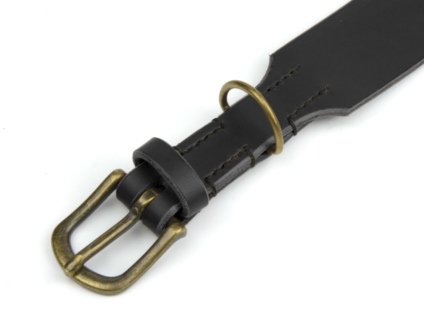 Lederhalsband 'Waldgeist' Schwarz