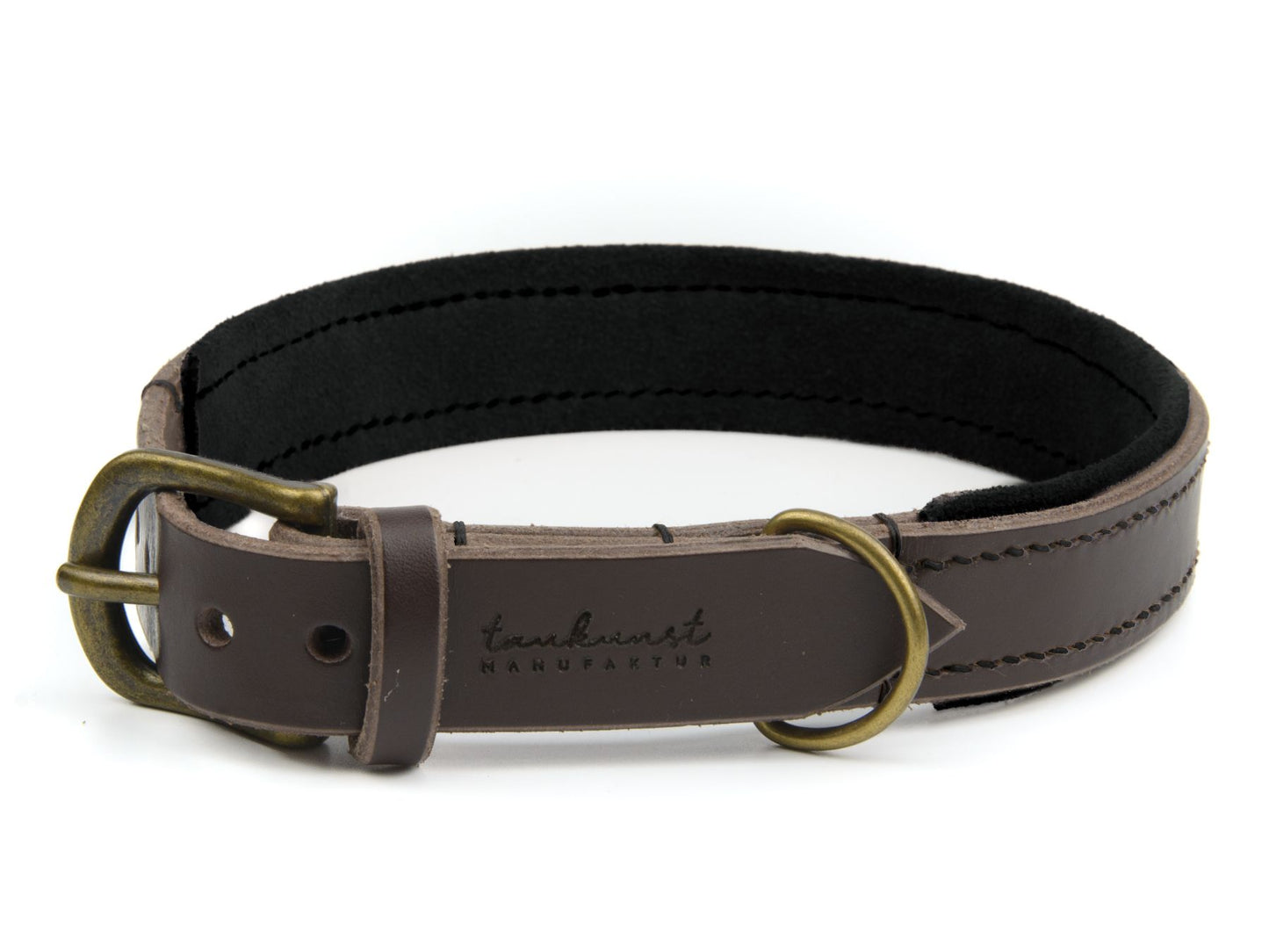 Lederhalsband 'Wildfang' Dunkelbraun