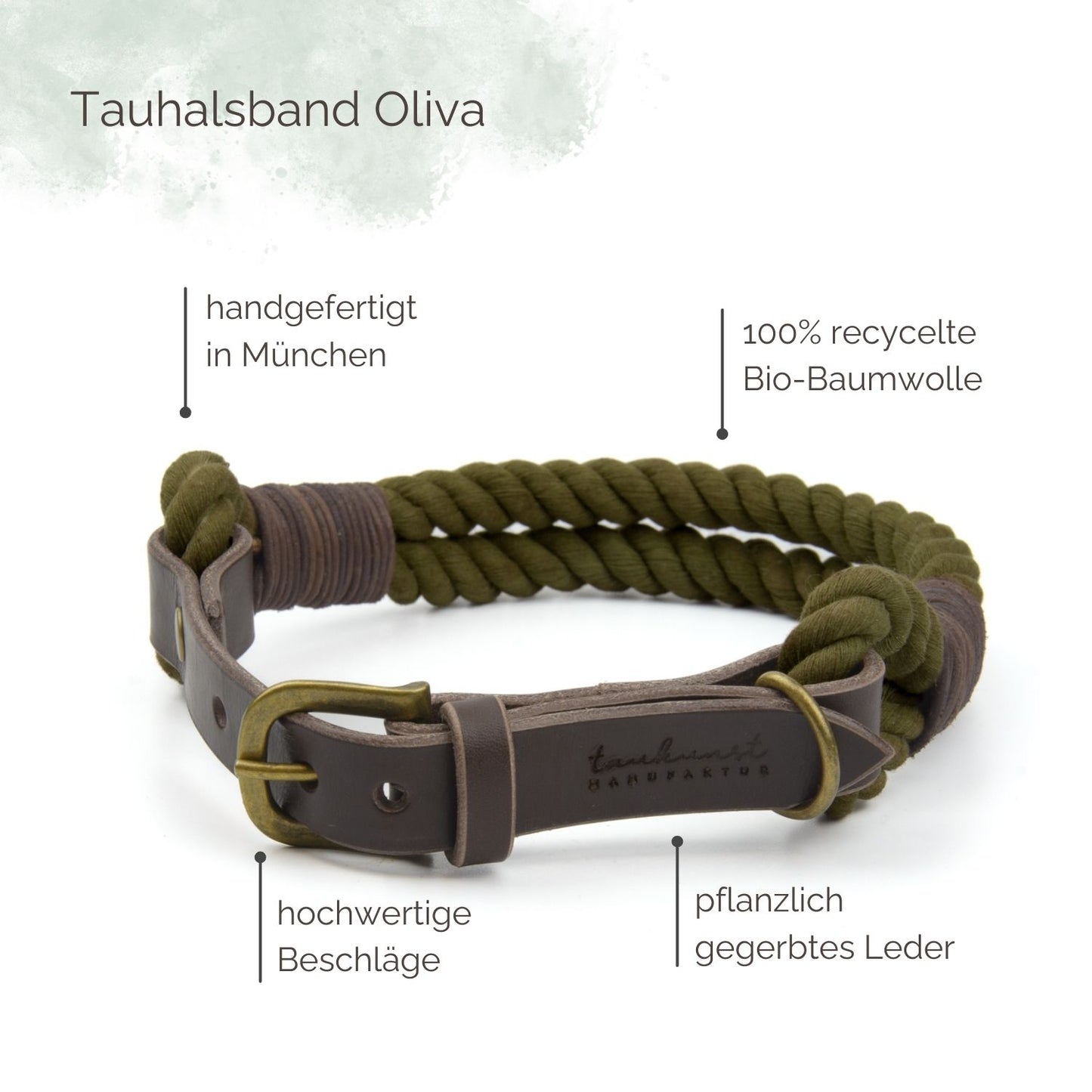 Tauhalsband Olive für Hunde