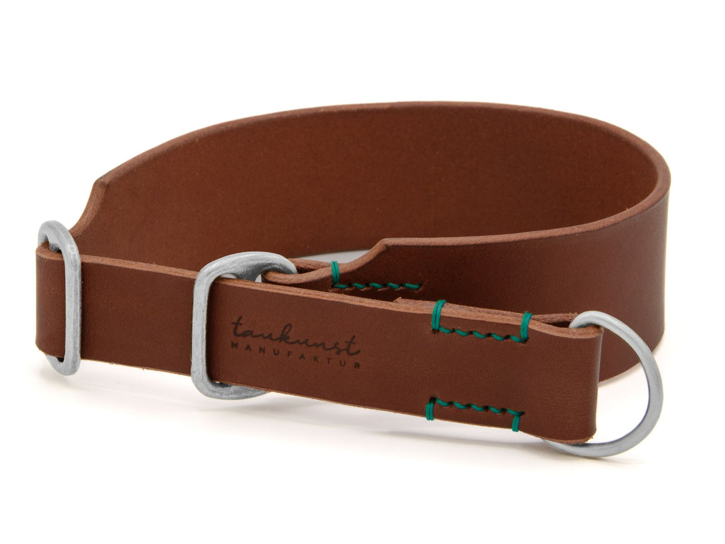 Zugstopp-Lederhalsband 'Waldgeist' Braun