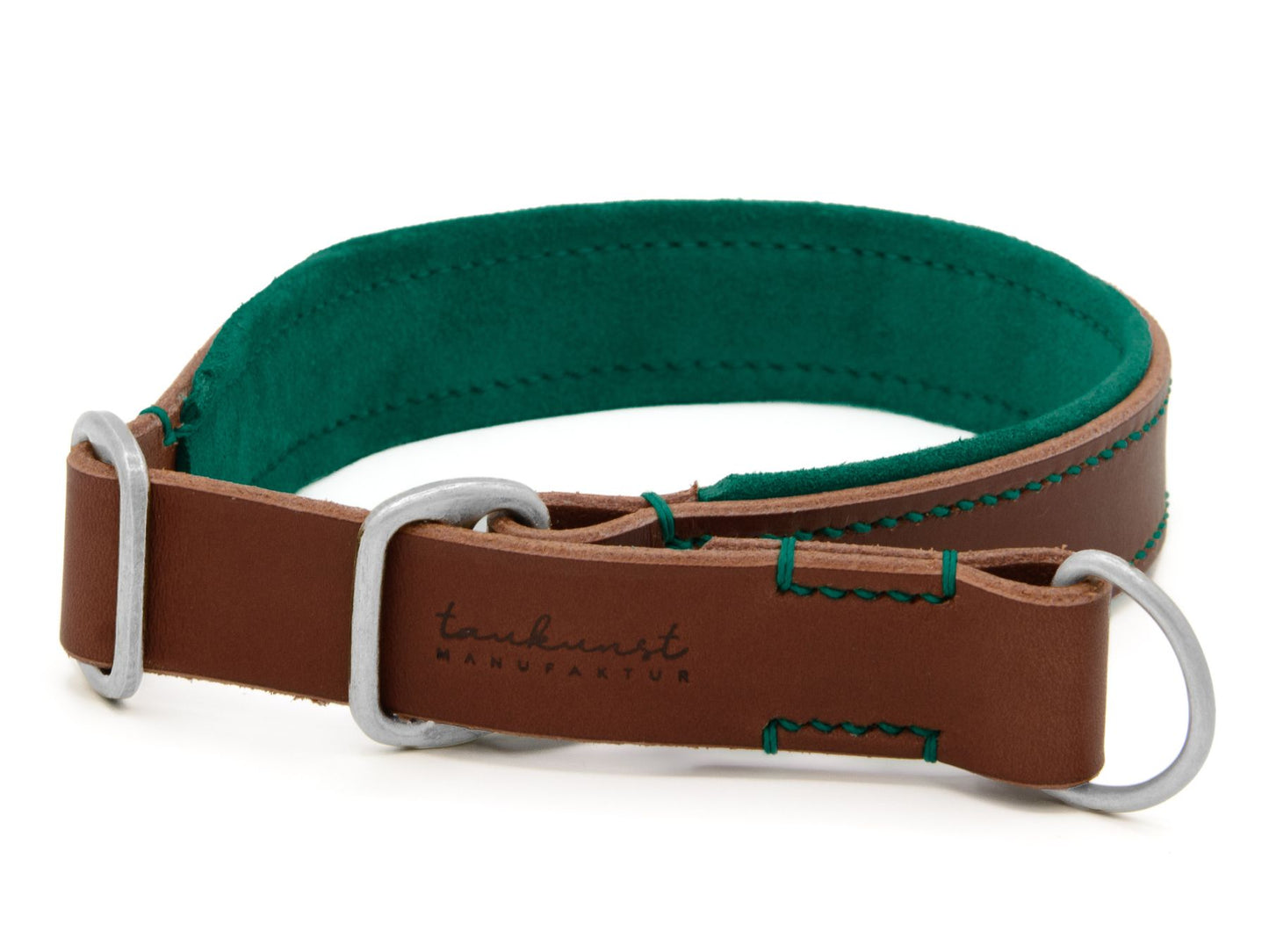 Zugstopp-Lederhalsband 'Wildfang' Braun