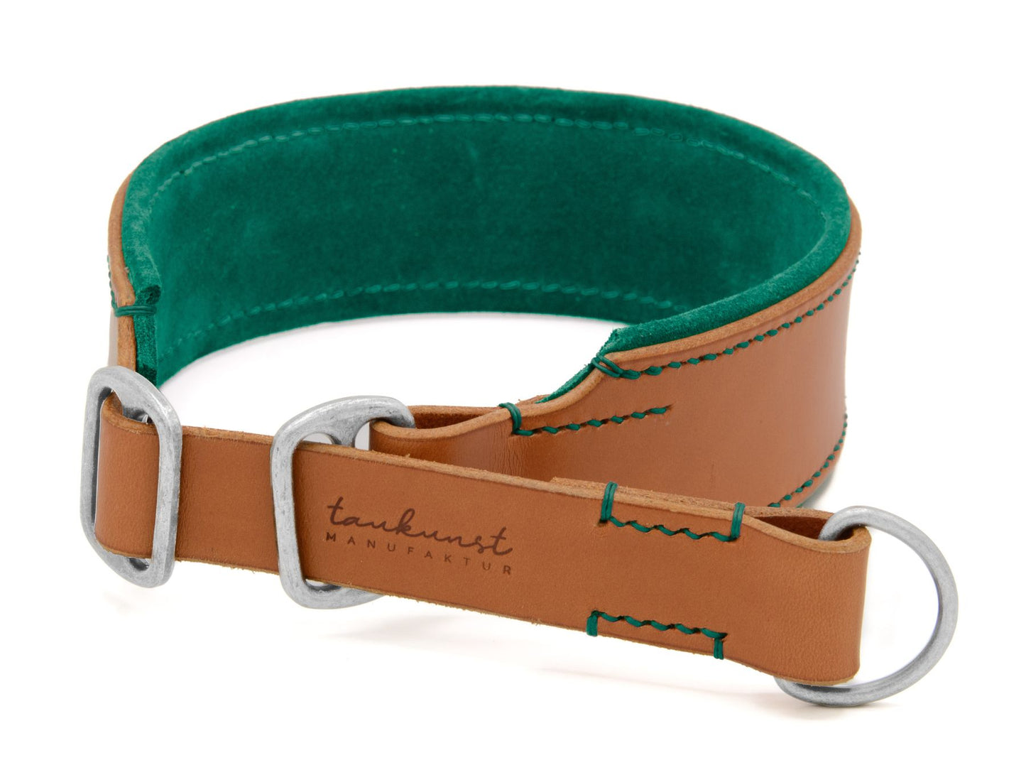 Zugstopp-Lederhalsband 'Wildfang' Cognac