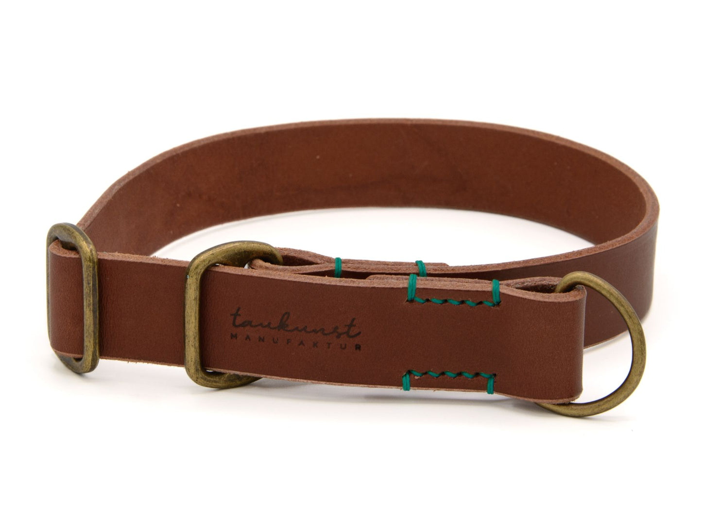 Zugstopp-Lederhalsband 'Waldgeist' Braun