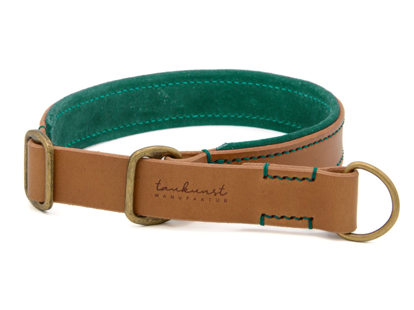 Zugstopp-Lederhalsband 'Wildfang' Camel