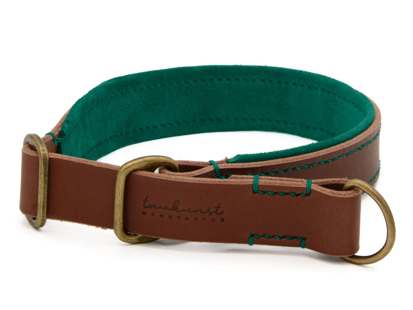 Zugstopp-Lederhalsband 'Wildfang' Braun