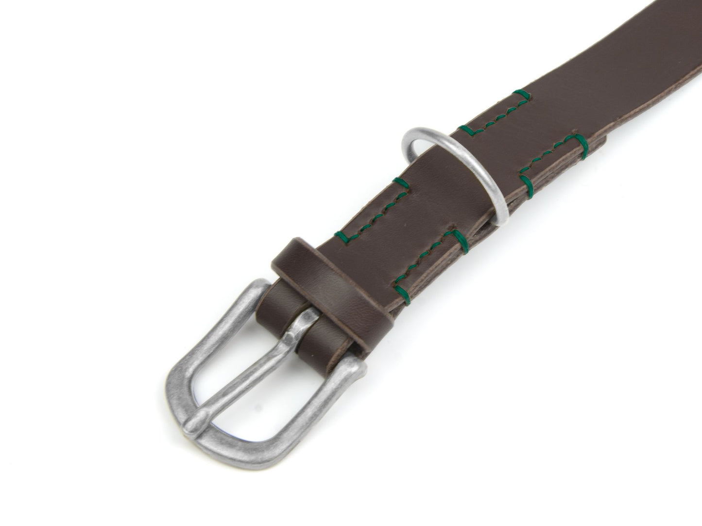 Lederhalsband 'Waldgeist' Dunkelbraun