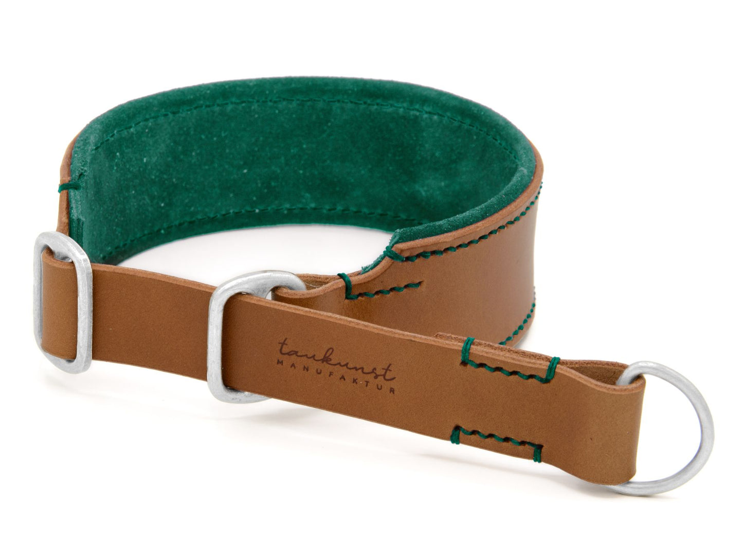 Zugstopp-Lederhalsband 'Wildfang' Camel
