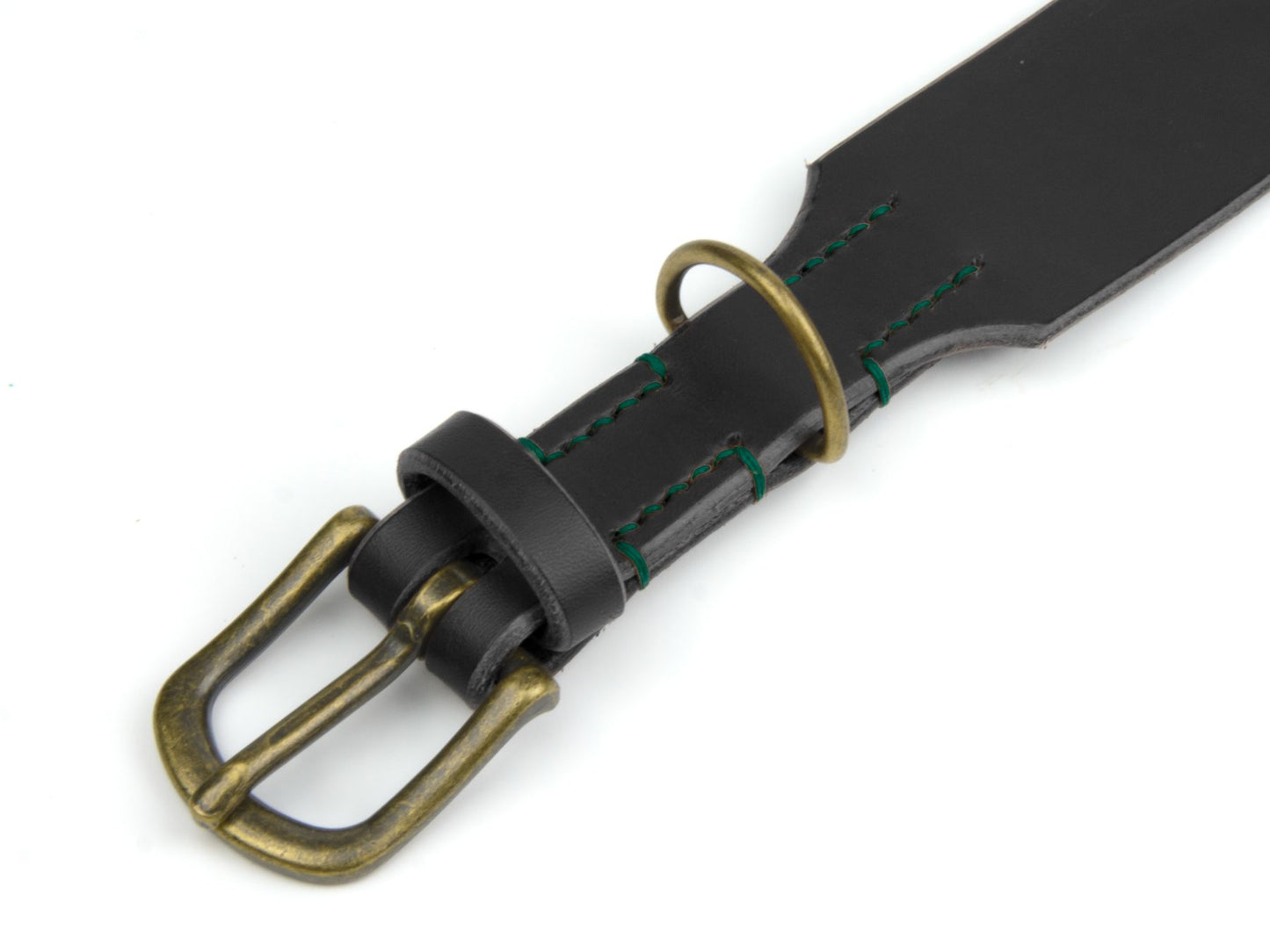 Lederhalsband 'Waldgeist' Schwarz