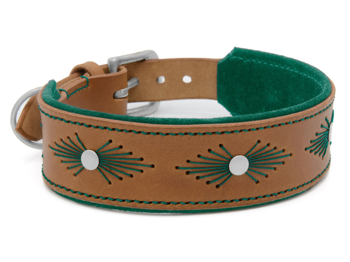 Lederhalsband 'Woodstock' Camel