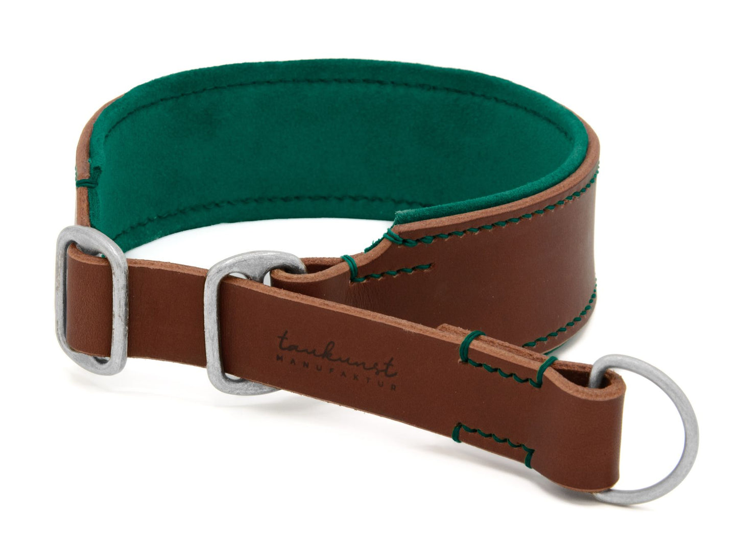 Zugstopp-Lederhalsband 'Wildfang' Braun