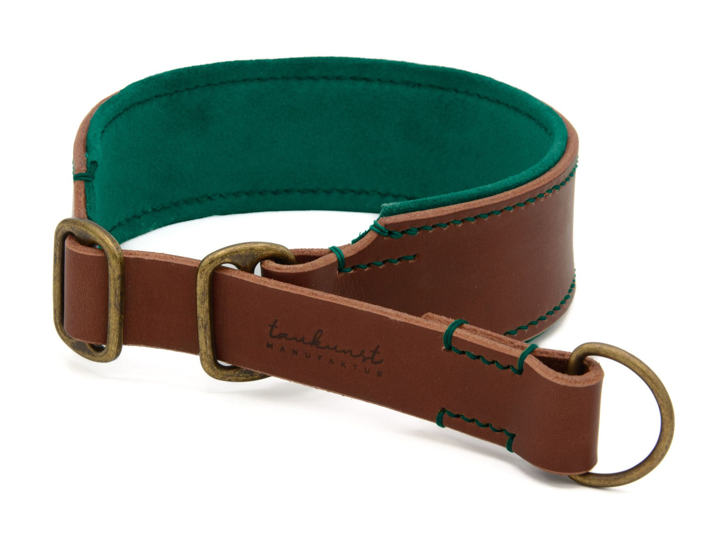 Zugstopp-Lederhalsband 'Wildfang' Braun